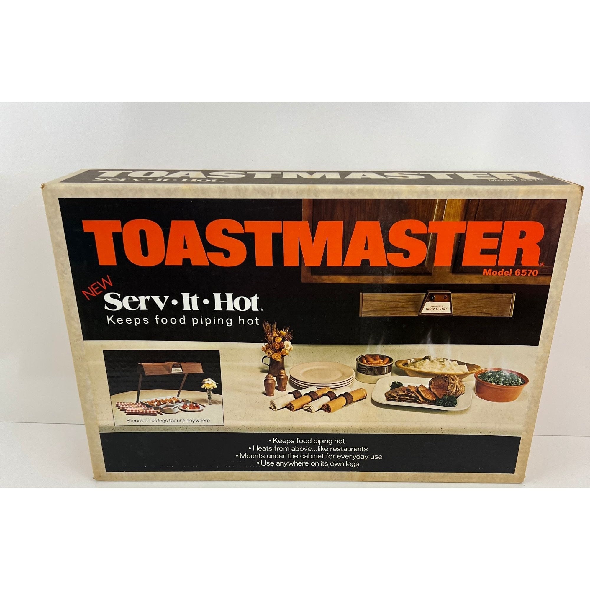 Toastmaster Serv-it-Hot Model 6570 Food Warmer Heat Lamp NEW 1970s Sealed Box