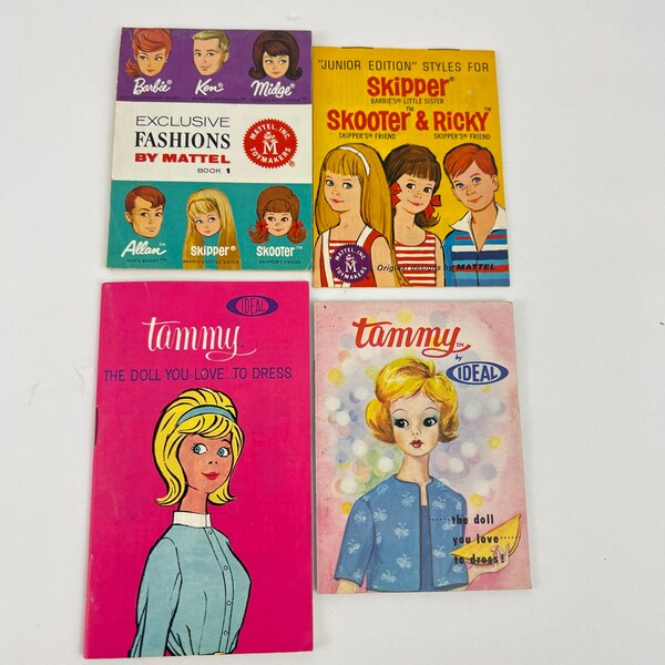 Vintage Barbie Tammy Fashion Booklets Pamphlets