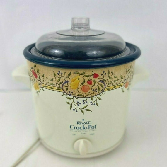 Casserole Crock 3.5 qt Blue/White Slow Cooker