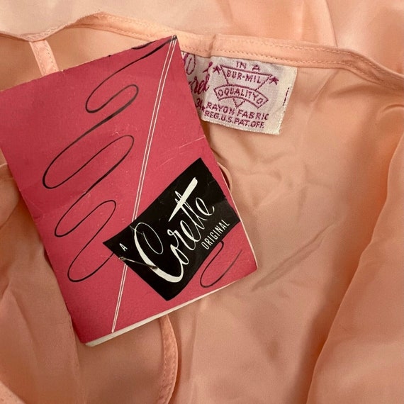 VTG Nightgown  40s Peach Sexy silky Rayon   bias … - image 6