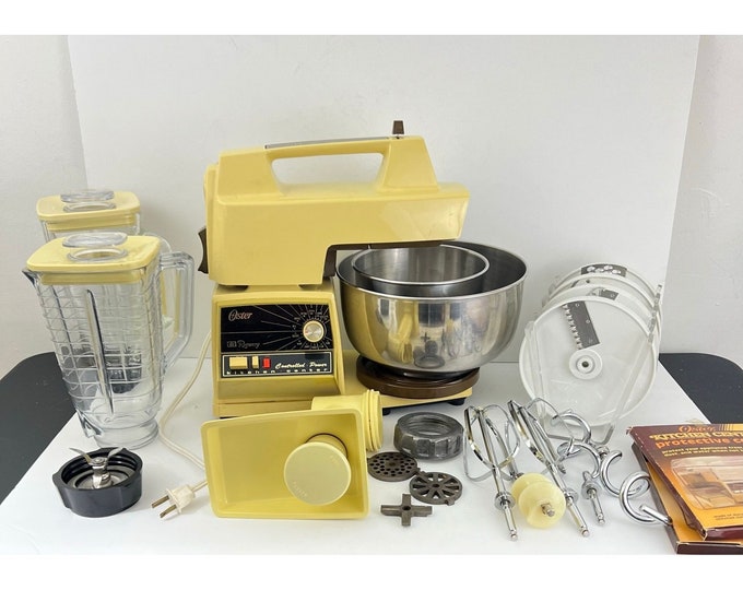 Vintage Oster Regency Kitchen Center Mixer Set 20 Pieces Etsy