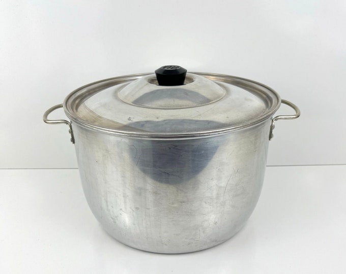 Vintage 14 Quart Wearever Wear Ever Aluminum Stock Pot W/lid 2214 Made