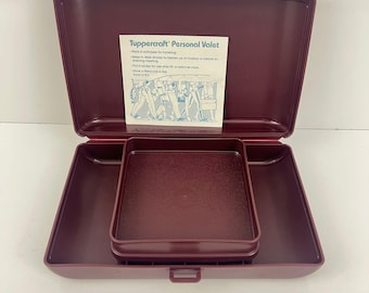 Tupperware Tupercraft Personal Valet Braun Kunststoff Travel Organizer Box