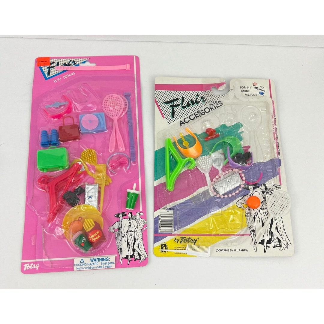 Vtg Totsy Flair Barbie Doll Size Accessories for 11 1/2 Doll Hangers