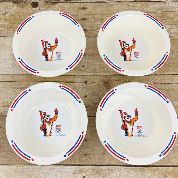 Kellogg's Cereal Bowls Set With Spoons Frosted Flakes Tony Etsy