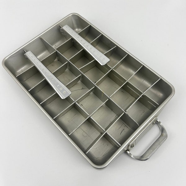 Vintage Frigidaire Quickube Ice Tray Aluminum Double 28 Ice Cubes