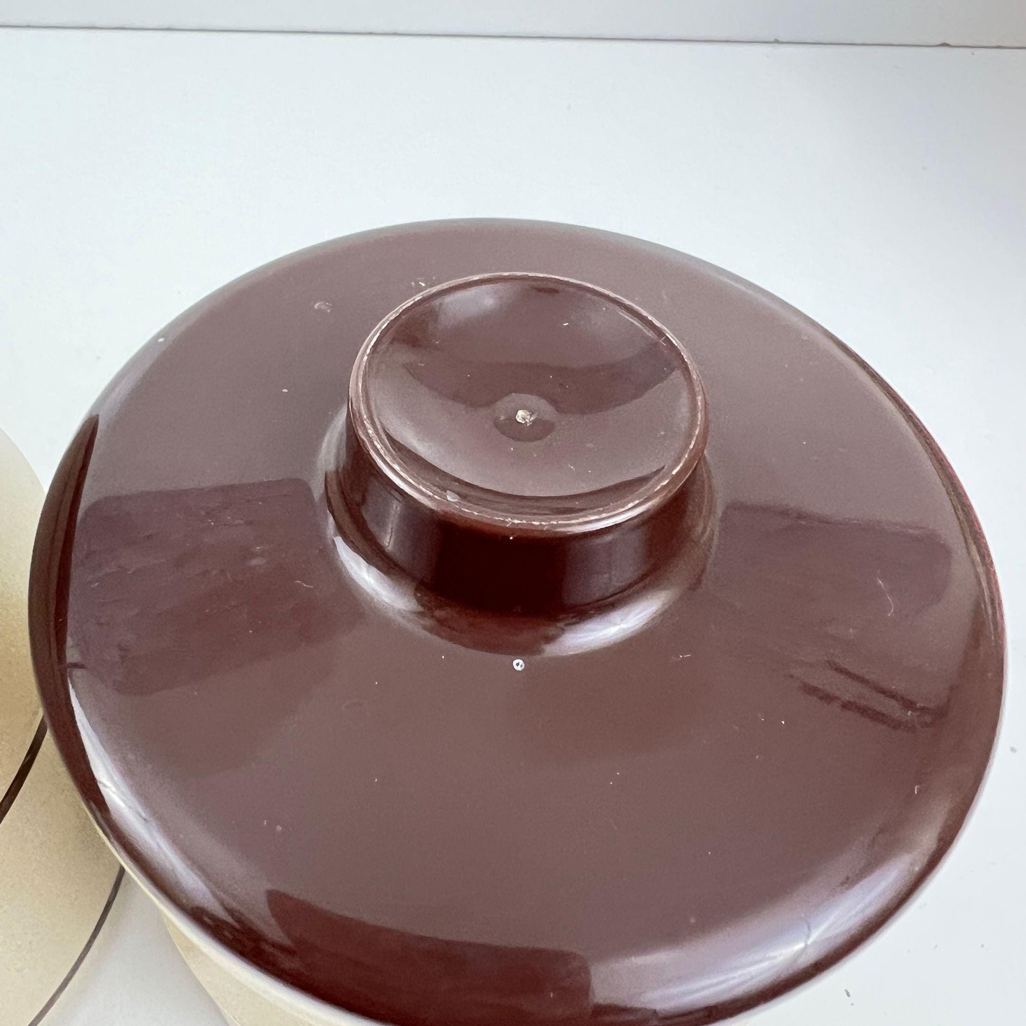 Vintage Kromex Canister Set: Brown Floral Kitchen Storage - 2
