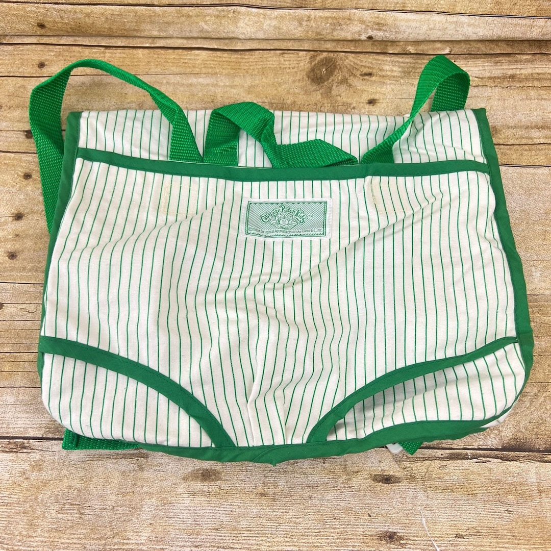 Vintage Cabbage Patch Kids Doll Carrier Backpack Green White Canvas - Etsy