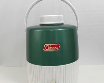 Coleman Green 2 Gallon Vintage Water Jug Cooler Camping Tailgating Gear