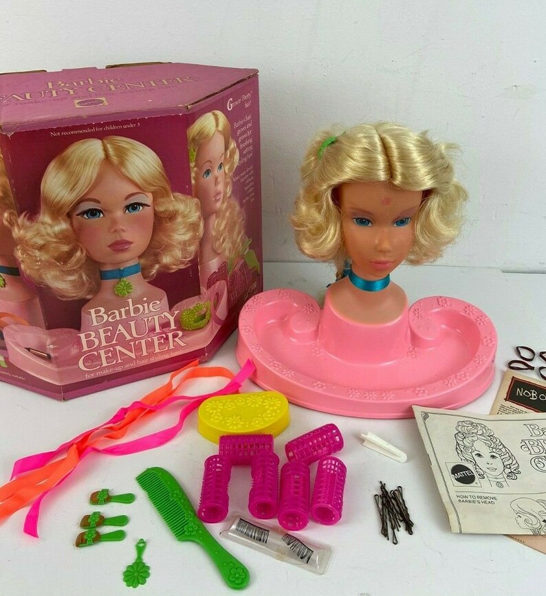Vintage 1972 Barbie Beauty Center Hair MakeUp Styling Head in Etsy