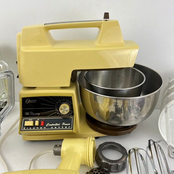 Vintage Oster Regency Kitchen Center 12 Speed Mixer Blender Grinder Food  Process