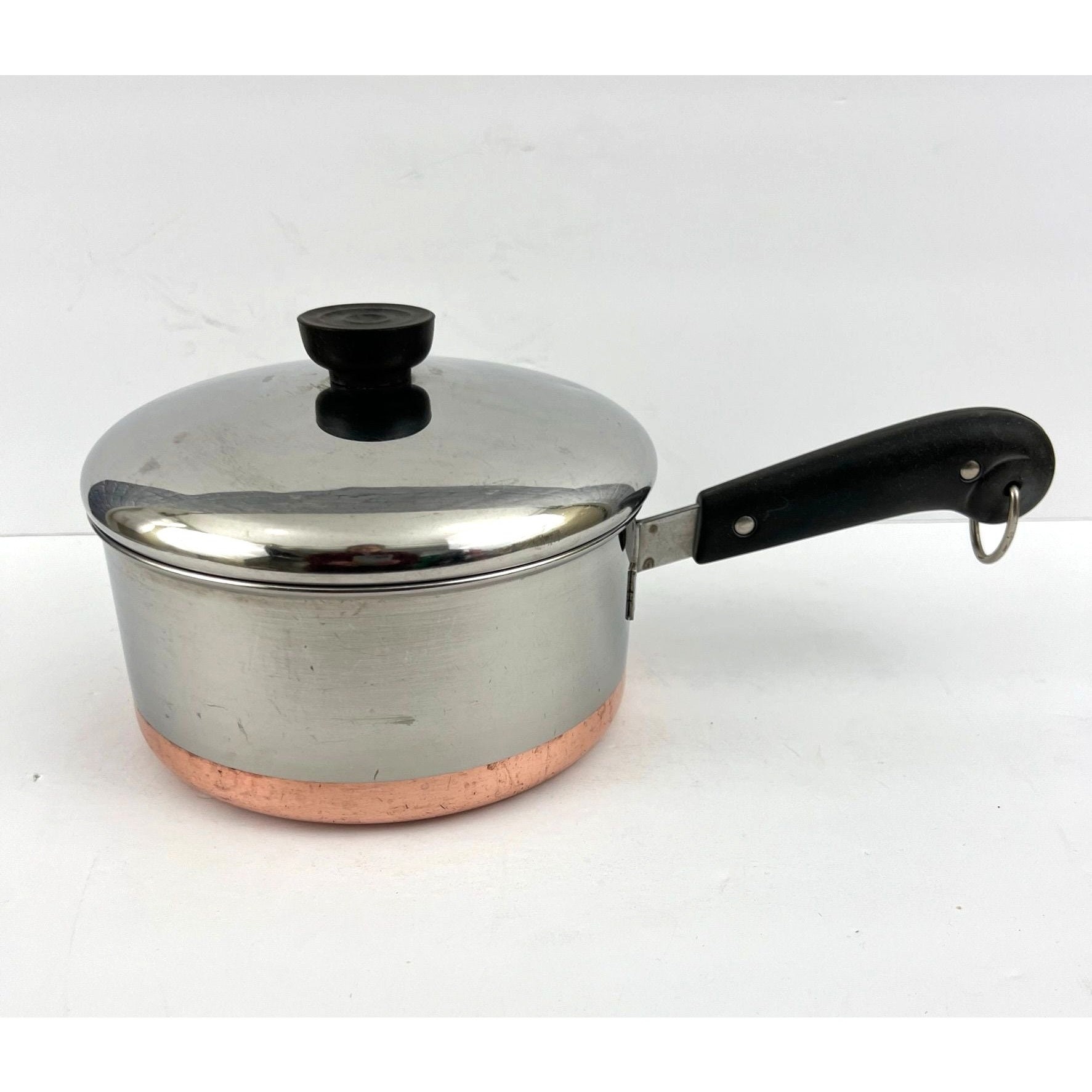 VINTAGE REVERE WARE 2 qt quart sauce pan pot copper bottom. Pre