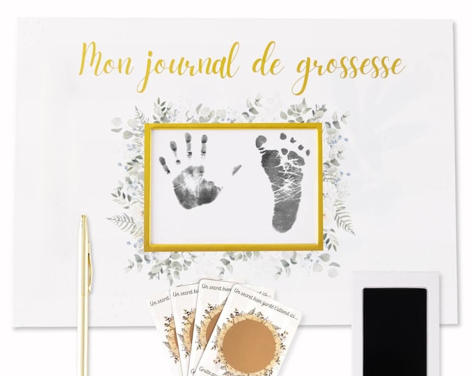 Featured listing image: Journal de Grossesse + Carte de naissance a gratter (gratuit) Cadeau Future Maman