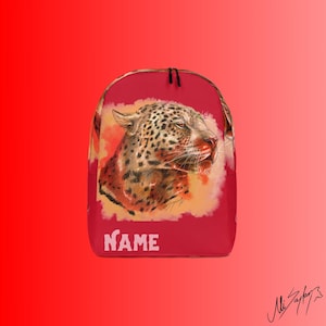 Sac à dos léopard, sac à personnaliser, cadeau pour sac, sac à dos d'anniversaire, cartable d'école - Série Star