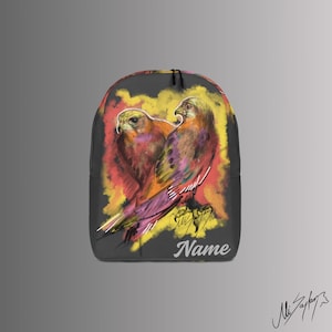 Sac design aquarelle oiseaux, cadeau pour un ami, sac cadeau personnalisé anniversaire, cartable personnalisé - Série Star