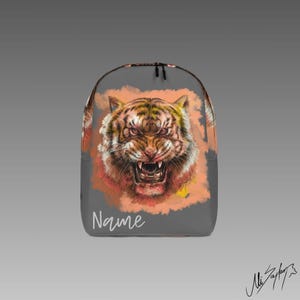 Sac tigre personnalisé, sac à dos cadeau à personnaliser, sac d'école personnalisé, sac pour enfant. Sac cadeau d'anniversaire - Série Star