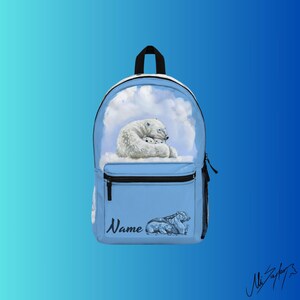 Blue Gift Sac à dos cadeau personnalisé, élégant sac à dos unisexe avec dessins d'animaux - Série Lune
