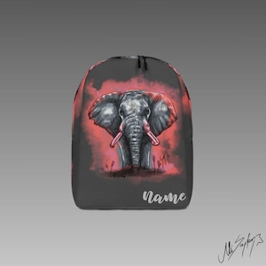 Sac à dos personnalisé design éléphant, sac cadeau personnalisé Noël, cadeau pour sac d'anniversaire, sac à dos d'école. Sac éléphant - Série Star