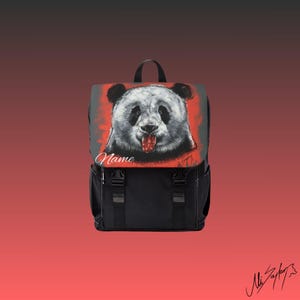 Sac à dos cadeau personnalisé Panda Sac à dos décontracté à motif animalier amusant Sac à bandoulière fonctionnel au design animal - Série CS