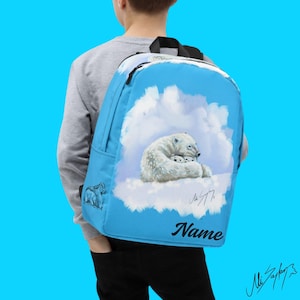 Ours polaire cadeau de Noël, sac à dos cadeau de Noël, cartable pour enfants. Sac à dos série Star
