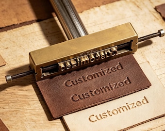 Customizable Brass Branding Iron Set, Wood Leather Embossing Stamp (26 Letters)