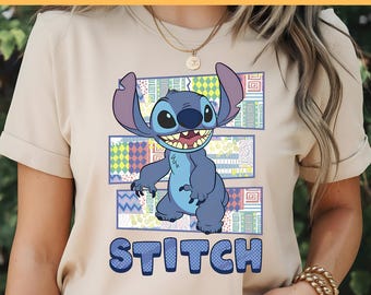 DTF Naughty Stitch, Cute Stitch, Cartoon Stitch, Diseño de camiseta DTF de Stitch, Personaje de Disney, Transferencia DTF, Listo para imprimir, Directo a película