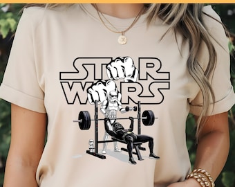 GYM Star Wars DTF, Star Wars Fitness, Darth Vader GYM, Star Wars Characters, Healthy Living, Dtf Transfer, Ready To Press, Direct to Film