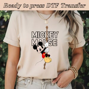 Mickey Mause DTF, lindo Mickey, personaje de dibujos animados, Tarzan Mickey, diseño DTF de Mickey Mause, alta resolución, transferencia DTF, ideal para impresión
