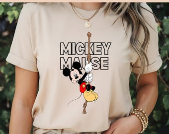 Mickey Mause DTF, Cute Mickey, Cartoon Character, Tarzan Mickey, Mickey Mause DTF Design, High-Resolution, DTF Transfer, Best for Printing