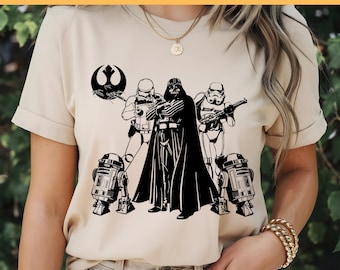 DTF Star Wars, Star Wars Silhouettes, Star Wars Logo Print, Darth Vader, Star Wars Drawing, DTF Transfer, Ready To Press, Direct to Film