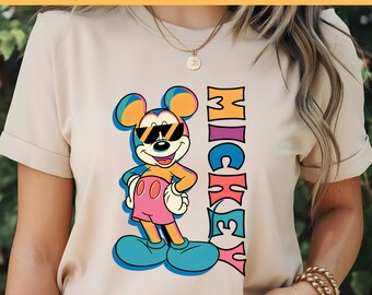 Mickey Mause DTF, Cute Mickey, Mickey Colorful, Mickey Mause T-Shirt DTF Design, Disney Mickey, DTF Transfer, Ready To Press, Direct to Film