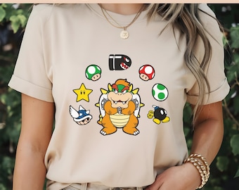 DTF Bowser, Super Mario Dtf, Super Mario Character DTF Transfer, Super Mario Bowser Dtf, High-Resolution, DTF Transfer, Best for Printing