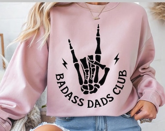 Mano de esqueleto DTF del Club de Padres Rudos / Diseño de papá con mano de roca / Diseño de camiseta DTF del Día del Padre / Transferencia DTF, lista para imprimir, directa a película