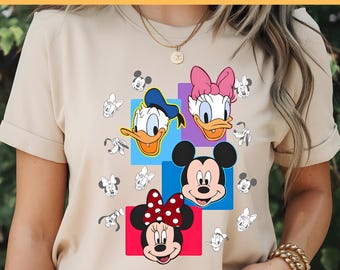 DTF Topolino e Minnie, Paperino, Paperina, Amici Topolino e Minnie DTF, Personaggi Disney, Trasferimento DTF, Pronto per la stampa, Diretto alla pellicola