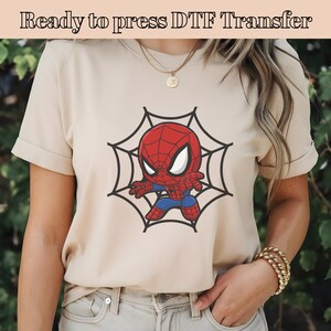 DTF Baby Spider, Spider World Dtf, Spider DTF, Cartoon Dtf, Spider Dtf T-Shirt Design, High Resolution, DTF Transfer, Best for Printing