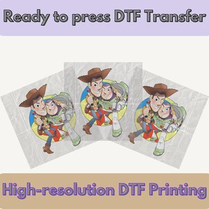 Sheriff Woody and Buzz Lightyear DTF, Toy Friends, Woody Dtf, Buzz Lightyear Dtf, Toy Story Friends DTF, Best for Printing, High-Resolution