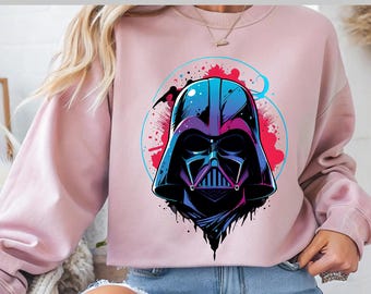 Impresión DTF de Darth Vader, Impresión DTF de Star Wars neón, Impresión del lado oscuro, Impresión DTF de cabeza, Transferencia de personajes de Star Wars, Transferencia DTF, Listo para imprimir, Directo a película