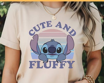 Stitch DTF, lindo y esponjoso, Stitch Worland, diseño de camiseta Stitch DTF, personaje de Disney, transferencia DTF, listo para imprimir, directo a película