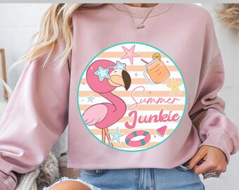 Retro Summer Junkie DTF, Retro Beach Typography Design with Funky DTF, Summer Love Transfer, DTF Transfer, Ready To Press, Direct to Film
