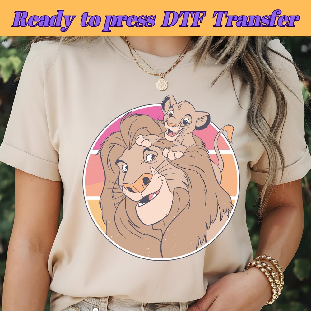 Snorider Design Lion King Dtf, Cute Baby Lion King Clipart, Lion King Family Dtf, Disney Simba And Pumba, Dtf Transfer, Ready To Press, Direct To Film