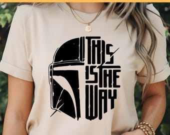 Star Wars DTF, This Is The Way, Darth Vader, Silueta de Star Wars, Lado oscuro, Galaxy Wars, Transferencia DTF, Listo para imprimir, Directo a película