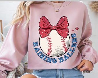 Proudly Raising Ballers DTF- Kids Sports Graphic, Team Parent DTF - Future Stars, Baseball, DTF Transfer, Ready To Press, Direct to Film