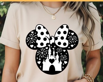 Disneyland Castle DTF, Coquette Bow Castle, Magic Kingdom, Cute Disney Castle, Mickey Castle, DTF Transfer, Ready To Press, Direct to Film