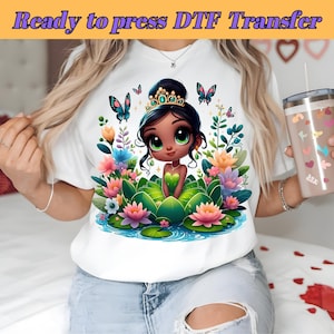 Princess Tiana DTF, Cute Tiana, Africa Tiana, Disney Princess DTF, Tiana T-Shirt Dtf Design, DTF Transfer, Ready To Press, Direct to Film