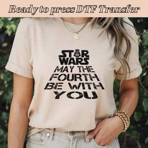 Star Wars Text DTF, Star Wars Day, Star Wars World, May The Fourth Be With You, Galaxy Wars, High-Resolution,DTF Transfer, Best for Printing