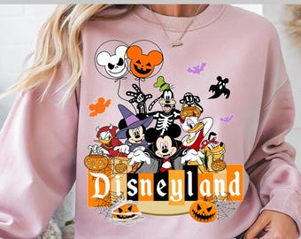 Disneyland Halloween DTF Transfer, Mickey and Friends Trick or Treat DTF, Cute Spooky Pumpkins, Mickey Mouse Halloween, Ready to Press