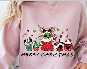 Baby Yoda Merry Christmas DTF, Star Wars Christmas DTF Transfer, Star Wars DTF Design, Ready to Press, High-Resolution, Best for Printing