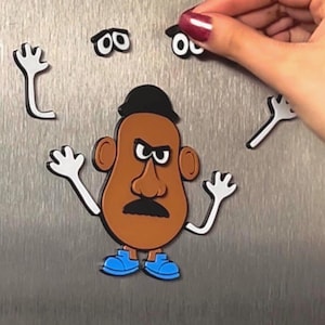 Mr. Potato Fridge Magnet: Customizable Kitchen Decor Character Art Gift
