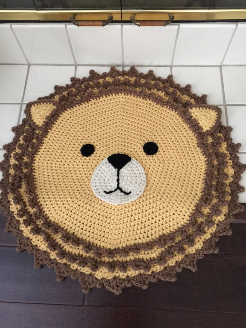 Crochet Lion Rug Handmade Lion Rug Crochet Lion Rug Animal Etsy