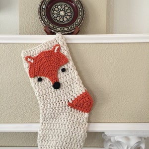 Fox Stocking, Christmas Stocking , Gift Stocking, Fun Stocking, Kids Stocking image 2